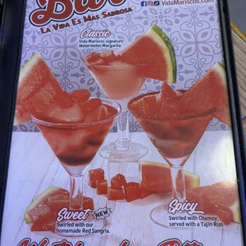 Vida Mariscos - Drink menu - Seafood Near Me - Houston, Texas