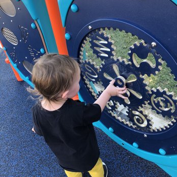 Barton Park - Giant Turning Gear Station with great sound effects from the Incase's metal pellets - Playgrounds Near Me - Anaheim, California