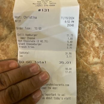 Nation's Giant Hamburgers - Not worth the price - Burgers Near Me - Moraga, California