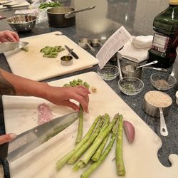 The Osthoff Resort Cooking School - Cuttin' them asparagus