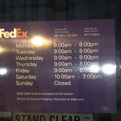 FedEx Office Print & Ship Center - Whoever put in the hours wrong:! I hate you