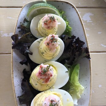 Monkeypod Kitchen by Merriman - Lobster devil eggs - New American Near Me - Kihei, Hawaii Monkeypod Kitchen by Merriman - Lobster devil eggs - New American Near Me - Kihei, Hawaii