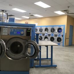 Inside. Lots of machines of different capacities.
