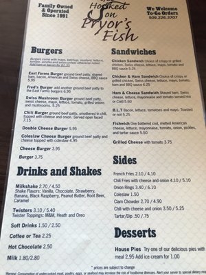 Menu photo 6 Pryor's Restaurant Otis Orchards, WA Menu photo 6 Pryor's Restaurant Otis Orchards, WA