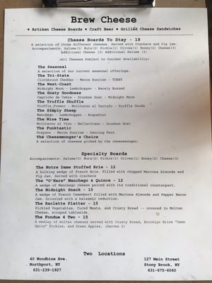 Menu photo 4 Brew Cheese Stony Brook, NY