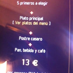Pintxo Kalea - Menú diario