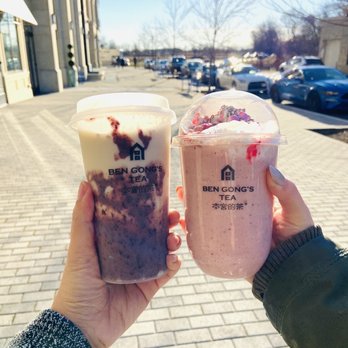 Ben Gong's Tea - Black Rice with Taro and Strawberry Cheese Cream. - Bubble Tea Near Me - Gaithersburg, Maryland Ben Gong's Tea - Black Rice with Taro and Strawberry Cheese Cream. - Bubble Tea Near Me - Gaithersburg, Maryland