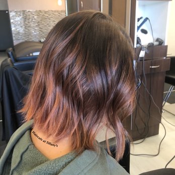 Long Bob Haircuts With Brown Pink Ombre Balayage Yelp