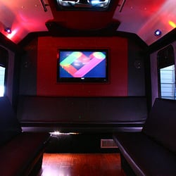 Inside of small bus