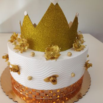 international bakery - a white and gold birthday cake - Bakeries Near Me - Hackensack, New Jersey international bakery - a white and gold birthday cake - Bakeries Near Me - Hackensack, New Jersey