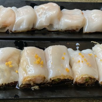 Dynasty Dim Sum - Two types of shrimp rolls. Steamed shrimp and crispy shrimp. - Dim Sum Near Me - New York, New York Dynasty Dim Sum - Two types of shrimp rolls. Steamed shrimp and crispy shrimp. - Dim Sum Near Me - New York, New York