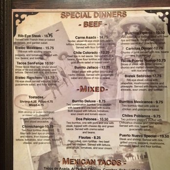 Puerto Nuevo - Menu 5/19 - Mexican Near Me - Toccoa, Georgia Puerto Nuevo - Menu 5/19 - Mexican Near Me - Toccoa, Georgia