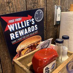 Willie's Grill & Icehouse - They have a rewards program. Automatically give you a reward when you sign up