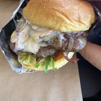 Kabo Kitchen - Medi stack burger $9.50 - Mediterranean Near Me - Santa Ana, California