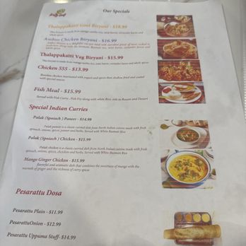 Kutty Leaf - Specials menu - Indian Near Me - Madison, Wisconsin