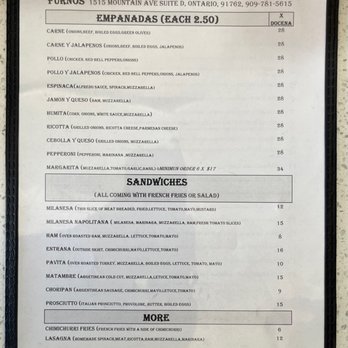 Furnos - Menu - Argentine Near Me - Rancho Cucamonga, California Furnos - Menu - Argentine Near Me - Rancho Cucamonga, California