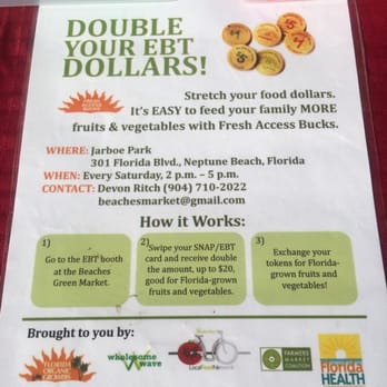 Beaches Green Market - Double your EBT money! - Farmers Market Near Me - Jacksonville, Florida Beaches Green Market - Double your EBT money! - Farmers Market Near Me - Jacksonville, Florida