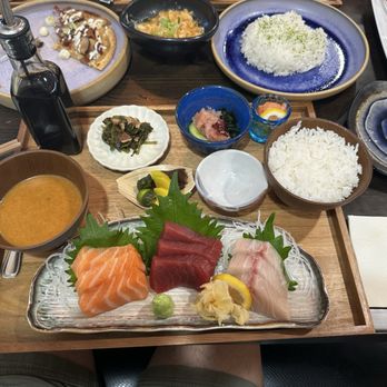 Kasa Rin - Assorted Sashimi dinner set with some extra appetizers at the top. - Japanese Near Me - Los Angeles, California Kasa Rin - Assorted Sashimi dinner set with some extra appetizers at the top. - Japanese Near Me - Los Angeles, California