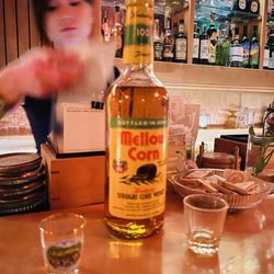 The Bartender’s Handshake - Straight Corn Whiskey, bottled in bond, at 100 proof! Shots anyone?