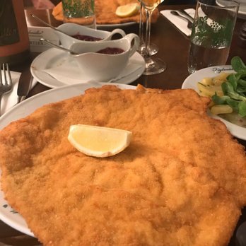 Figlmüller - SCHNITZEL. Yes, it's bigger than the plate. - Austrian Near Me - Vienna, 9 Figlmüller - SCHNITZEL. Yes, it's bigger than the plate. - Austrian Near Me - Vienna, 9