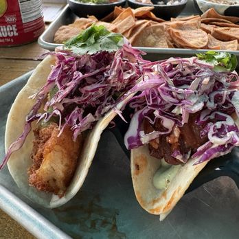 Hombre y Lobo | Tacos + Tequila - Fish taco and short rib - sooo delicious! - Tacos Near Me - Buffalo, New York Hombre y Lobo | Tacos + Tequila - Fish taco and short rib - sooo delicious! - Tacos Near Me - Buffalo, New York