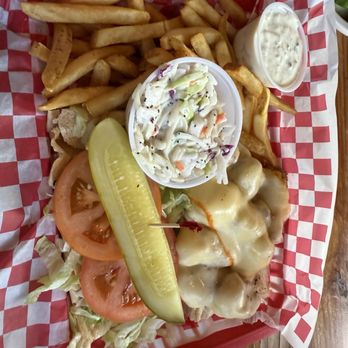 Half Shell Raw Bar - Oyster po-boy. Great slaw and tartar! - Seafood Near Me - Key West, Florida