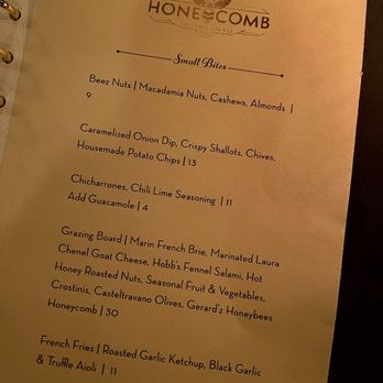 Honeycomb Cocktail Lounge - Food menu June 2025 - Cocktail Bars Near Me - Livermore, California Honeycomb Cocktail Lounge - Food menu June 2025 - Cocktail Bars Near Me - Livermore, California