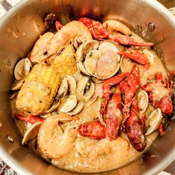 Cajun Bowl - San Bruno - Shrimp, crawfish, clams, corn, sausage combo