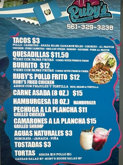 Ruby’s Kitchen and more