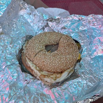 All Star Bagel By The Beach - Sesame Seed bagel toasted with pork roll and egg - Bagels Near Me - Ocean Grove, New Jersey All Star Bagel By The Beach - Sesame Seed bagel toasted with pork roll and egg - Bagels Near Me - Ocean Grove, New Jersey