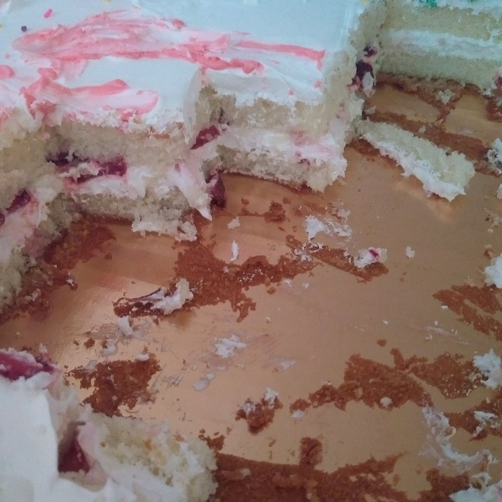 Albertsons - a half eaten cake with pink frosting - Grocery Near Me - Corona, California Albertsons - a half eaten cake with pink frosting - Grocery Near Me - Corona, California