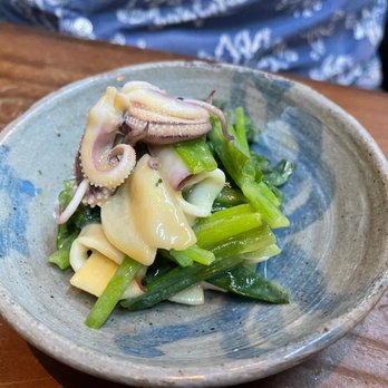 Rintaro - Ika no Nuta
Hikari Farm mizuna, tokyo turnip, fuji apple, scallion and Monterey Bay squid with mustardy sweet white miso - Izakaya Near Me - San Francisco, California Rintaro - Ika no Nuta
Hikari Farm mizuna, tokyo turnip, fuji apple, scallion and Monterey Bay squid with mustardy sweet white miso - Izakaya Near Me - San Francisco, California