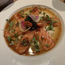 Salmon with Ponzu Truffle