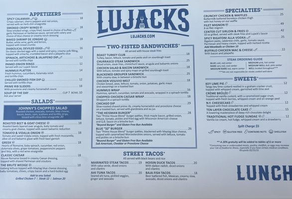 Menu photo 2 Lujacks All American Grill Naples, FL Menu photo 2 Lujacks All American Grill Naples, FL