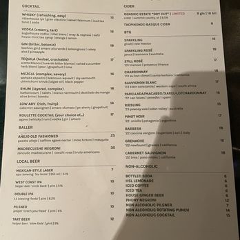 HSL - Drink menu - New American Near Me - Salt Lake City, Utah HSL - Drink menu - New American Near Me - Salt Lake City, Utah