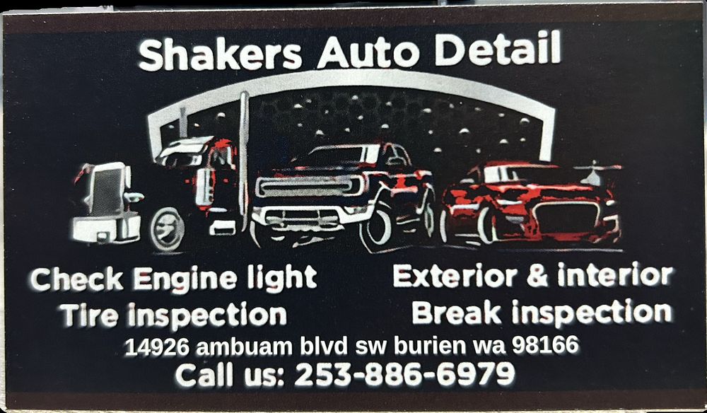 SHAKERS AUTO DETAIL Updated July 2024 14926 Ambaum Blvd SW, Seattle