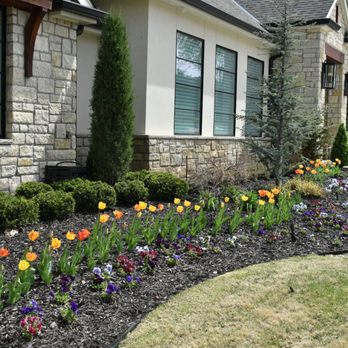Viking Landscape - a flower bed in front of a house - Landscaping Near Me - Tulsa, Oklahoma Viking Landscape - a flower bed in front of a house - Landscaping Near Me - Tulsa, Oklahoma