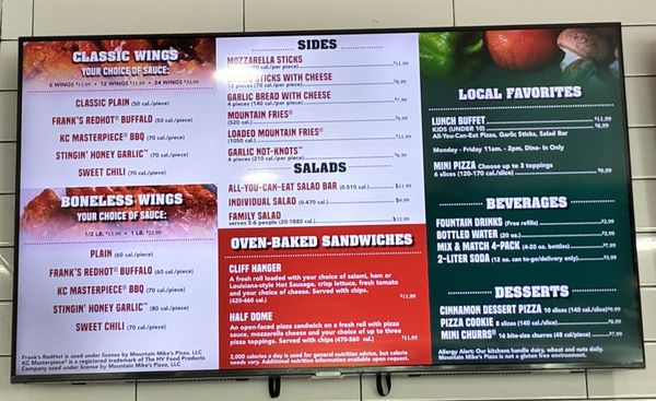 Menu photo 1 Mountain Mike's Pizza Norwalk, CA Menu photo 1 Mountain Mike's Pizza Norwalk, CA
