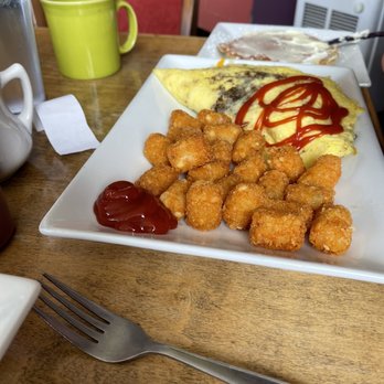 The Naked Egg Cafe - Piggly Wiggly, tots and a pancake. - American Near Me - State College, Pennsylvania The Naked Egg Cafe - Piggly Wiggly, tots and a pancake. - American Near Me - State College, Pennsylvania