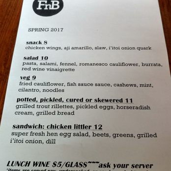 FnB - Spring 2017 lunch menu - Gastropubs Near Me - Scottsdale, Arizona FnB - Spring 2017 lunch menu - Gastropubs Near Me - Scottsdale, Arizona