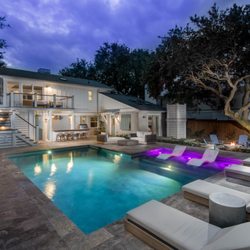 Aqua Blue Pools of Charleston - Beautiful Charleston inground pool at night time