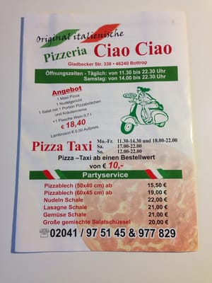 Menu photo 5 Pizzeria Ciao Ciao Bottrop, NW Menu photo 5 Pizzeria Ciao Ciao Bottrop, NW