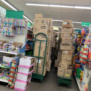Dollar Tree - Boxes in the hallways cannot get to the shelves - Discount Store Near Me - Flatbush - Ditmas Park, New York