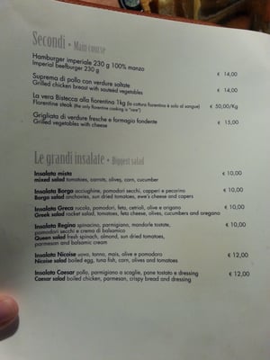 Menu photo 4 Trattoria Borgo Antico Florence, FI Menu photo 4 Trattoria Borgo Antico Florence, FI