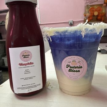 Frutería Diosa - vampirita and limited edition cinco de mayo drink with coconut milk and butterfly pea - Juice Bars & Smoothies Near Me - Petaluma, California Frutería Diosa - vampirita and limited edition cinco de mayo drink with coconut milk and butterfly pea - Juice Bars & Smoothies Near Me - Petaluma, California