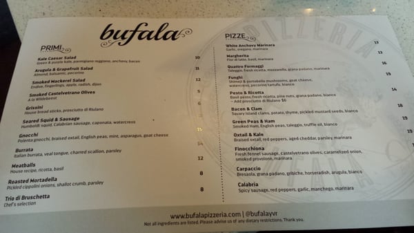 Menu photo 8 Bufala Vancouver, BC