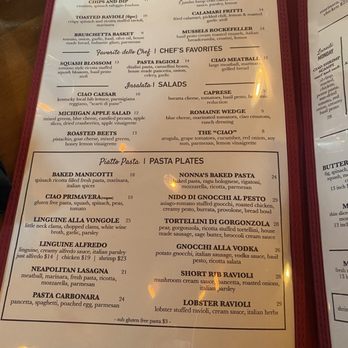 Ciao Ristorante - Menu, page 2 -- 2025 - Italian Near Me - Louisville, Kentucky