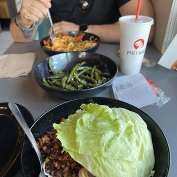Pei Wei Asian Kitchen - Lettuce wraps, Mongolian green beans, Korean Bbq steak, and Mandarin green tea - Chinese Near Me - Queen Creek, Arizona Pei Wei Asian Kitchen - Lettuce wraps, Mongolian green beans, Korean Bbq steak, and Mandarin green tea - Chinese Near Me - Queen Creek, Arizona