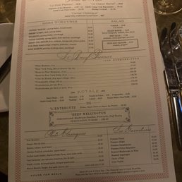 Menu with happy birthday stamped on there for my birthday