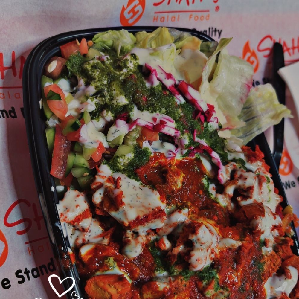 Shah's Halal Food - Chicken and rice plate - Halal Near Me - Fullerton, California